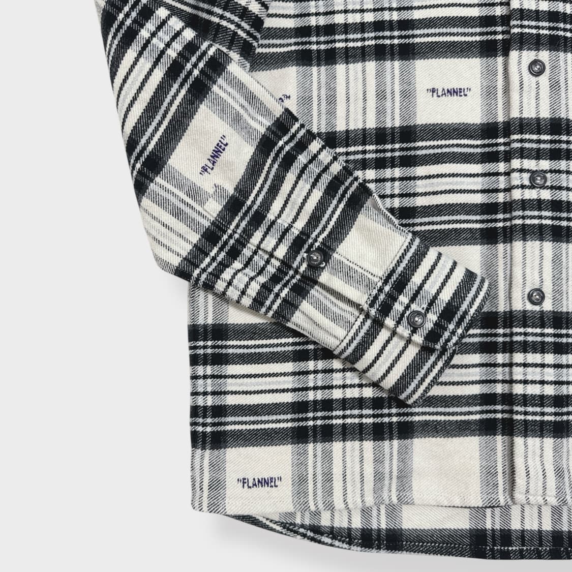 XS) 오프화이트 플란넬 플레이드 체크 셔츠 상품이미지7