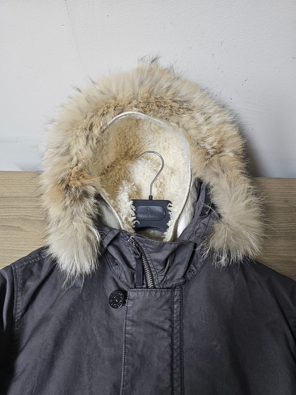 스톤아일랜드 Silver Sherling Liner Fur 다비드 자켓 상품이미지6