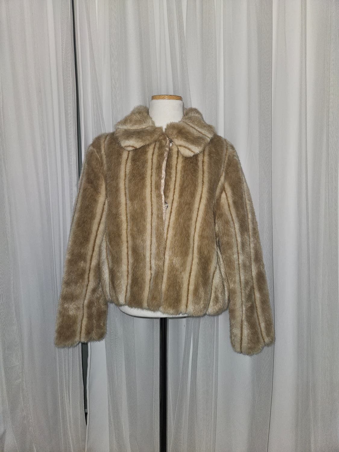 loing 히메갸루 호피 퍼 자켓 상품이미지1