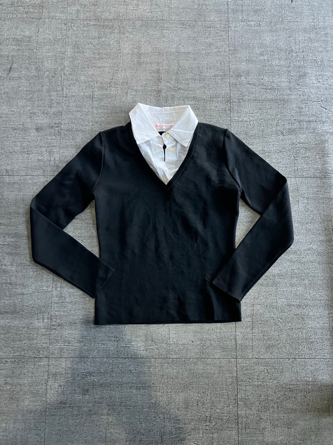 일본빈티지 Frolic 핀터깔y2k 긱시크 레이어드셔츠티셔츠 상품이미지1