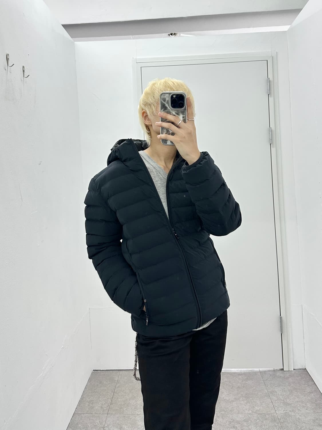 Vintage navy padded jacket 상품이미지1