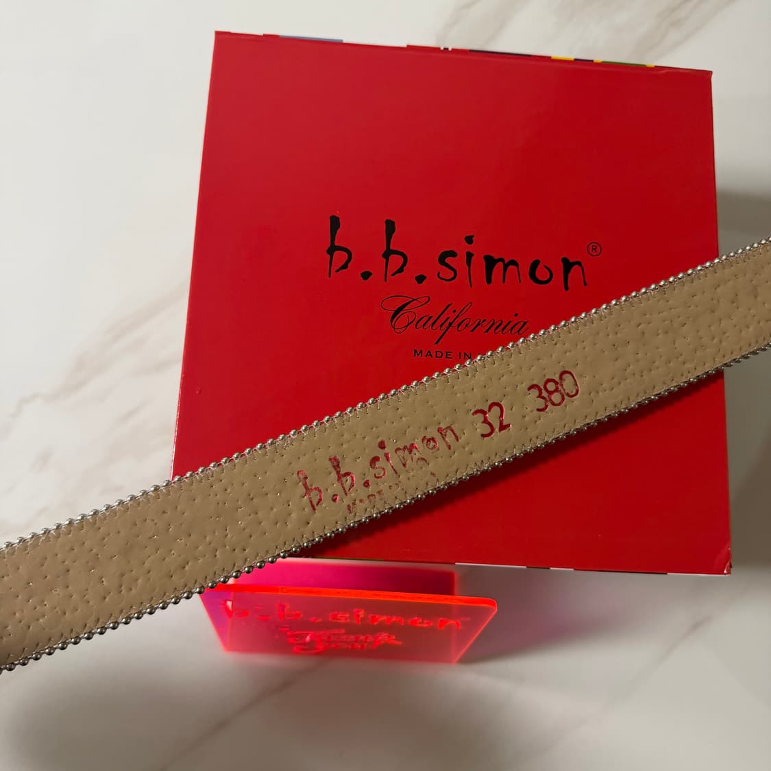 (32) b.b.simon 비비사이몬 Trojan 벨트 화이트 상품이미지6