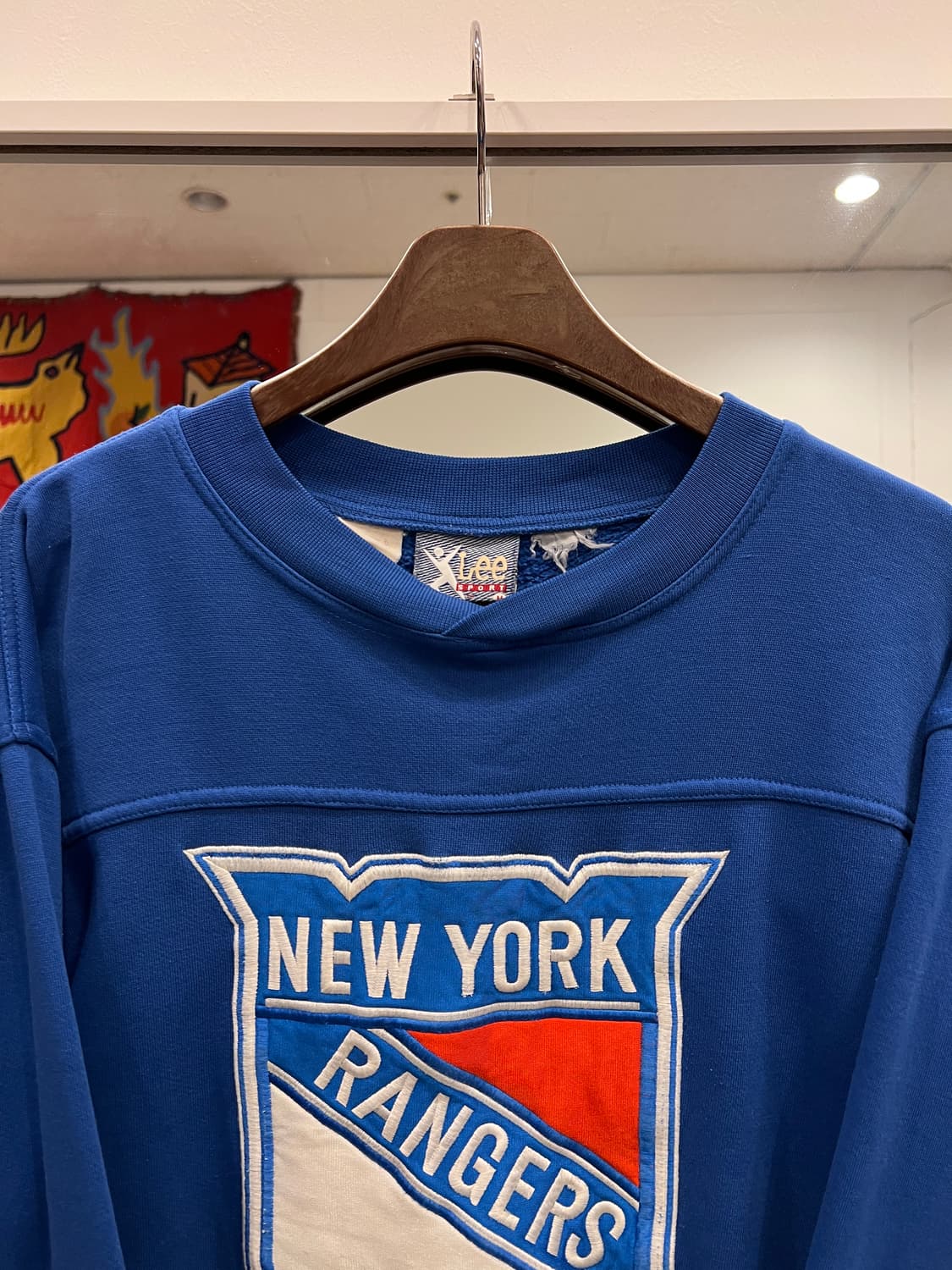 90s Lee Sport 리 스포츠 NHL 뉴욕 레인저스 스웻셔츠 상품이미지3