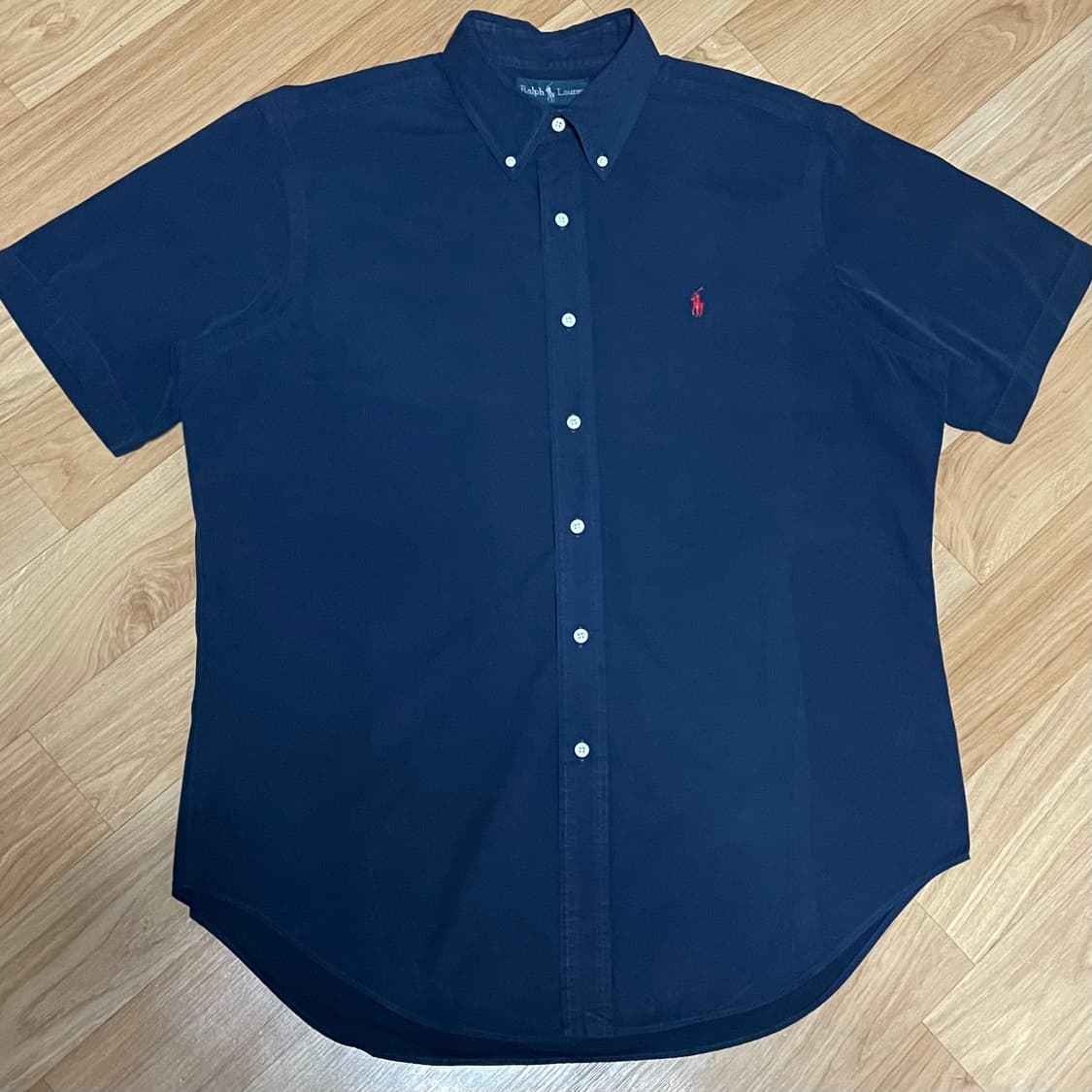[110] 폴로 랄프로렌 네이비 포플린 반팔셔츠 상품이미지1