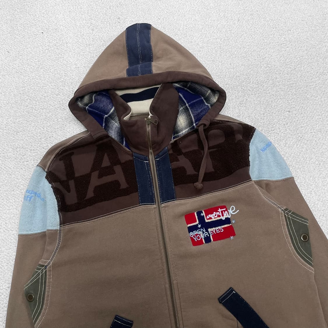 Napapijri 나파피리 스펠 로고 후드집업 브라운 상품이미지4