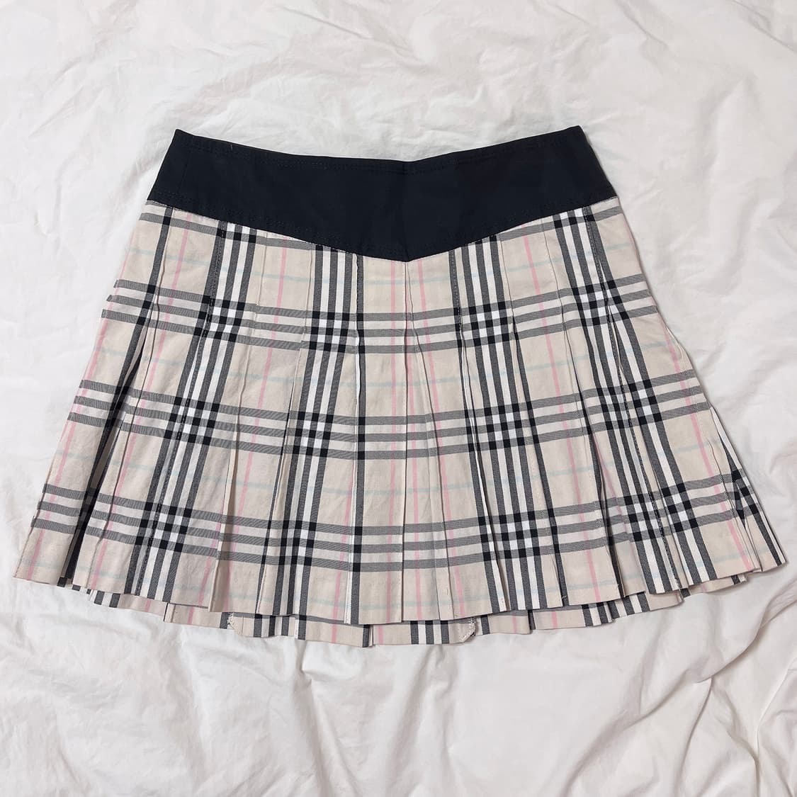 버버리 체크 플리츠 스커트 치마 빈티지 로걀 히메갸루 라떼갸루 상품이미지4