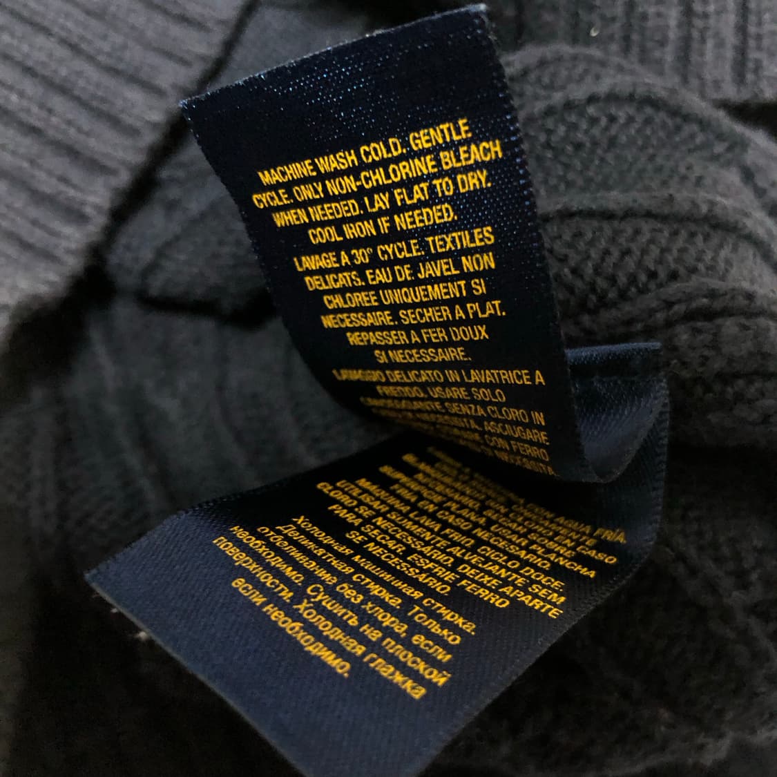 폴로 랄프로렌 꽈배기 니트 네이비 깔끔 상품이미지5