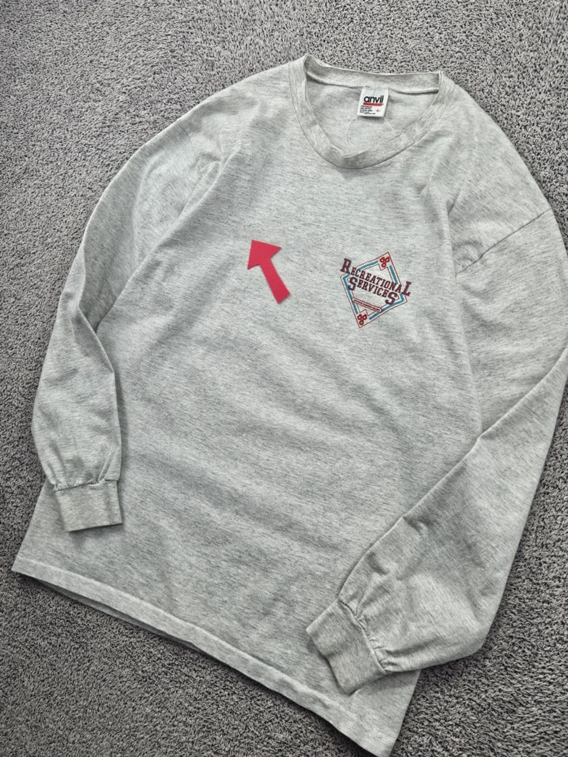 90's USA ANVIL 싱글스티치 롱슬리브 ( L ) / 11707 상품이미지4