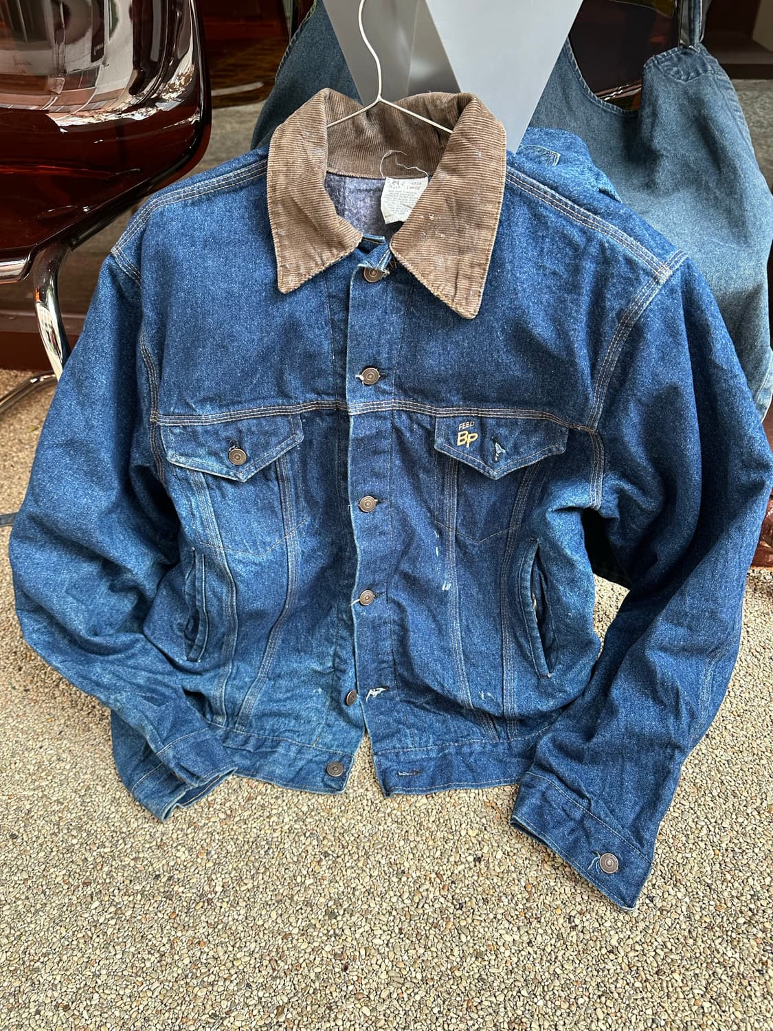 90’s wool feed BP denim jacket 상품이미지1