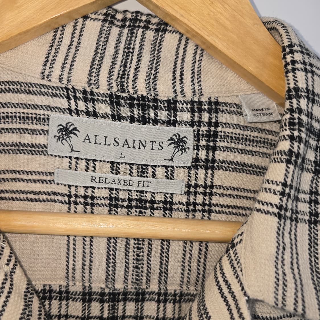 올세인츠 반팔 체크 셔츠 Plaid Organic Cotton 상품이미지5