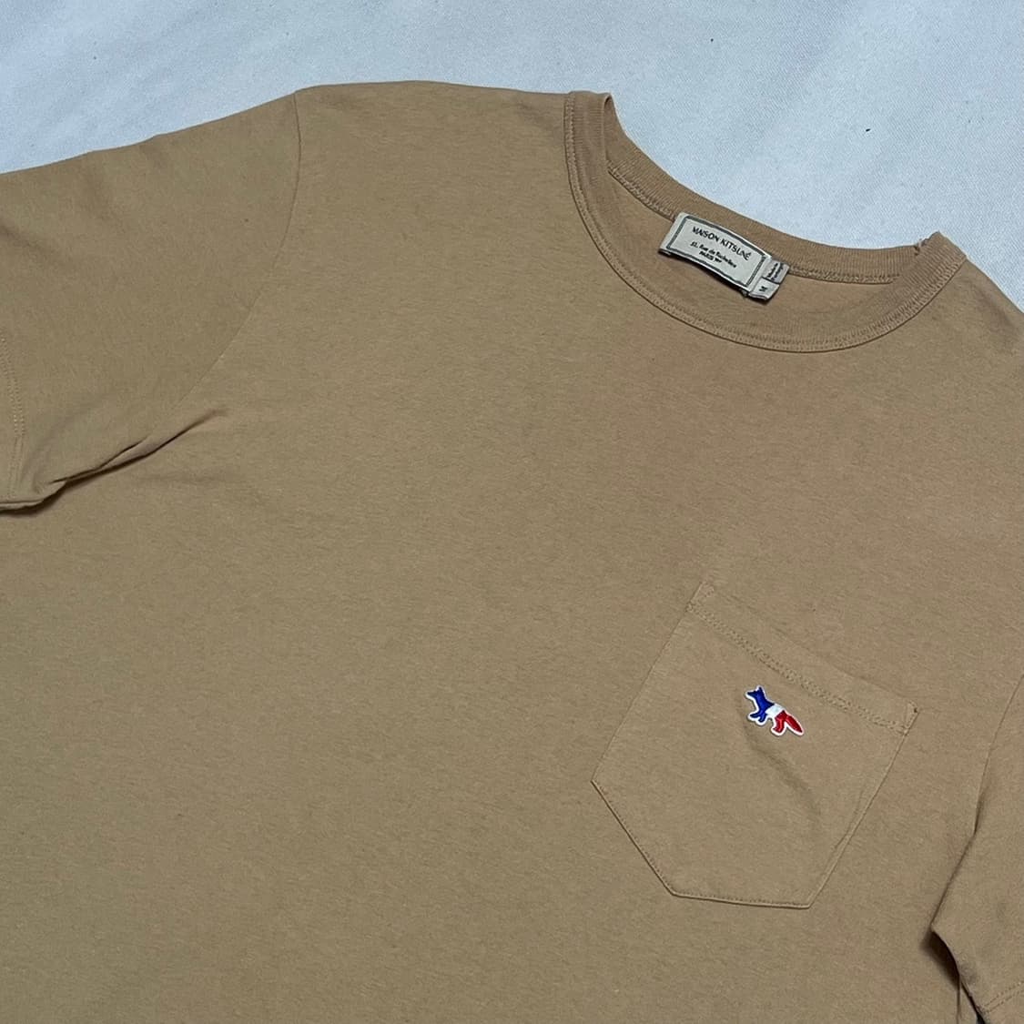 M 메종키츠네 원포켓 트라이컬러 폭스 패치 티셔츠 상품이미지1