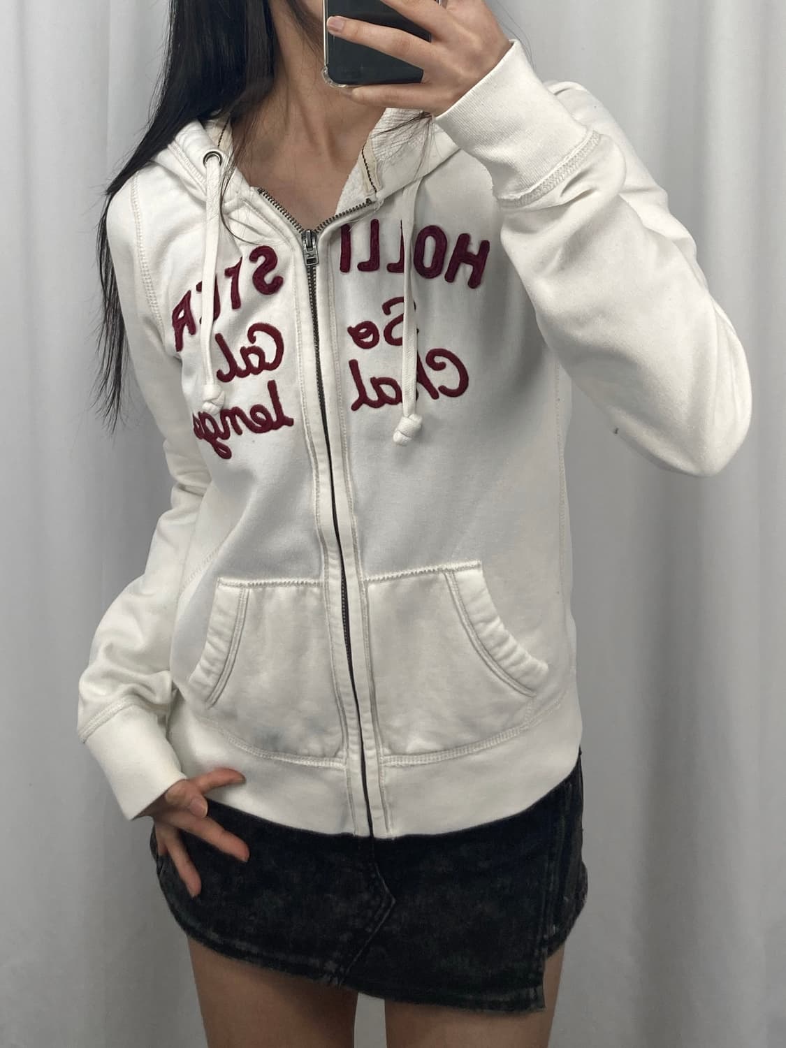 홀리스터 스펠아웃 화이트 후드집업 상품이미지2