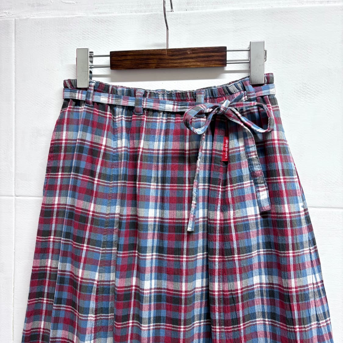 Drug store's 체크 트임 롱 스커트 JPN 상품이미지2