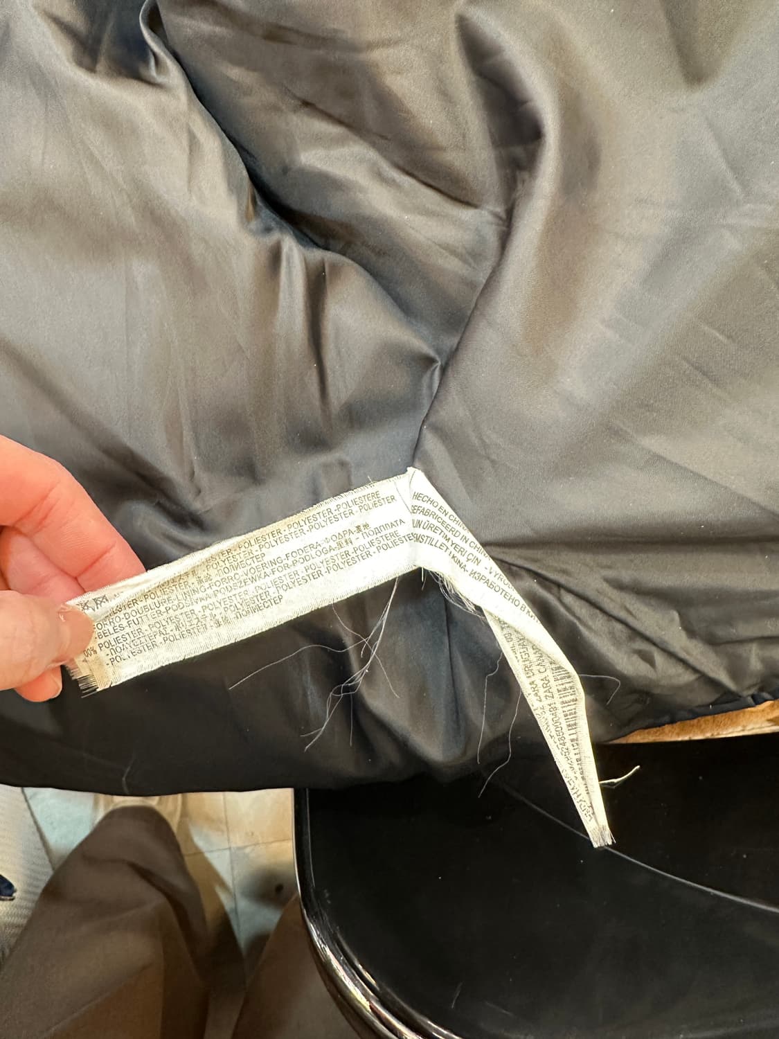 2XL) 자라 맨 퍼플 네이비 패딩 점퍼 상품이미지5