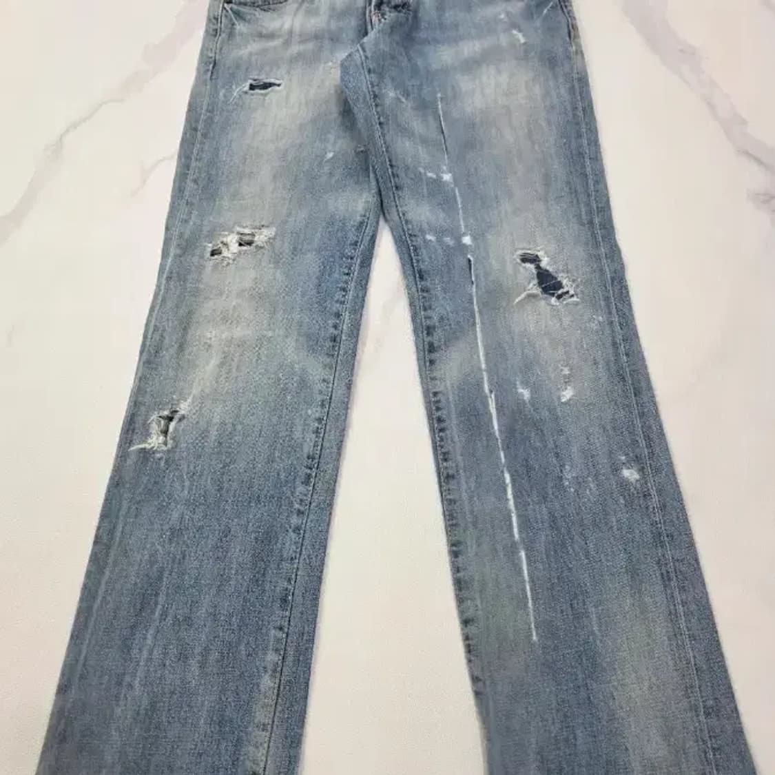 디스퀘어드2 자수 데미지 스트레이트 진 (신세계 정판 / 46) 상품이미지1