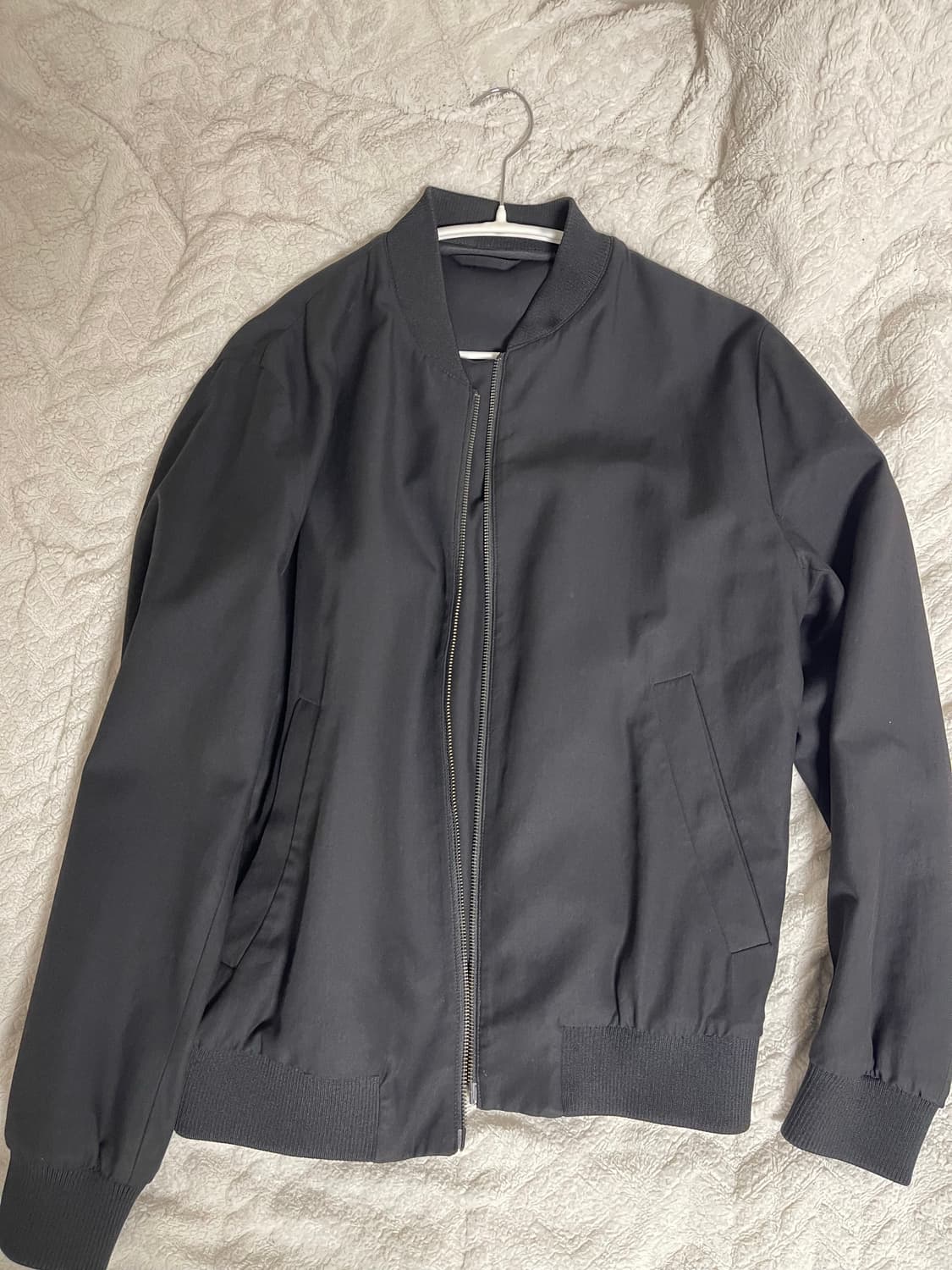 코스(COS) 블랙 코튼 MA-1 블루종 트랙탑 봄버 50(지퍼고장) 상품이미지5