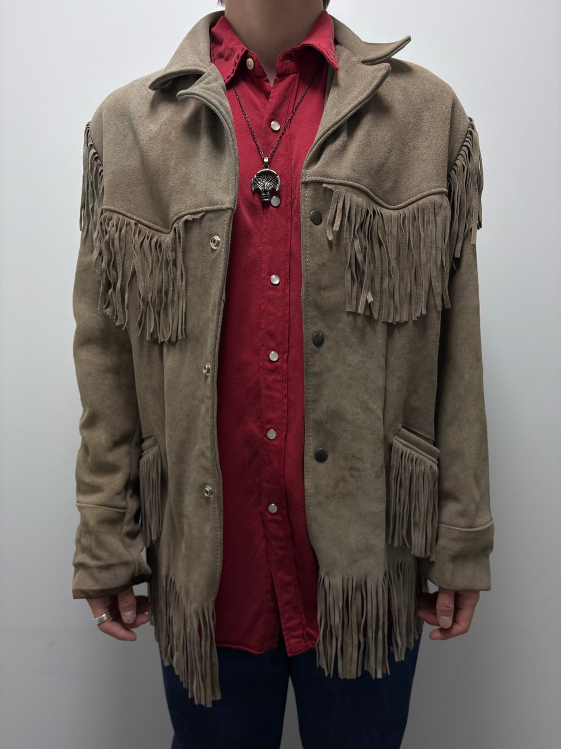 VTG 90s FRINGE WESTERN LEATHER JACKET 상품이미지9