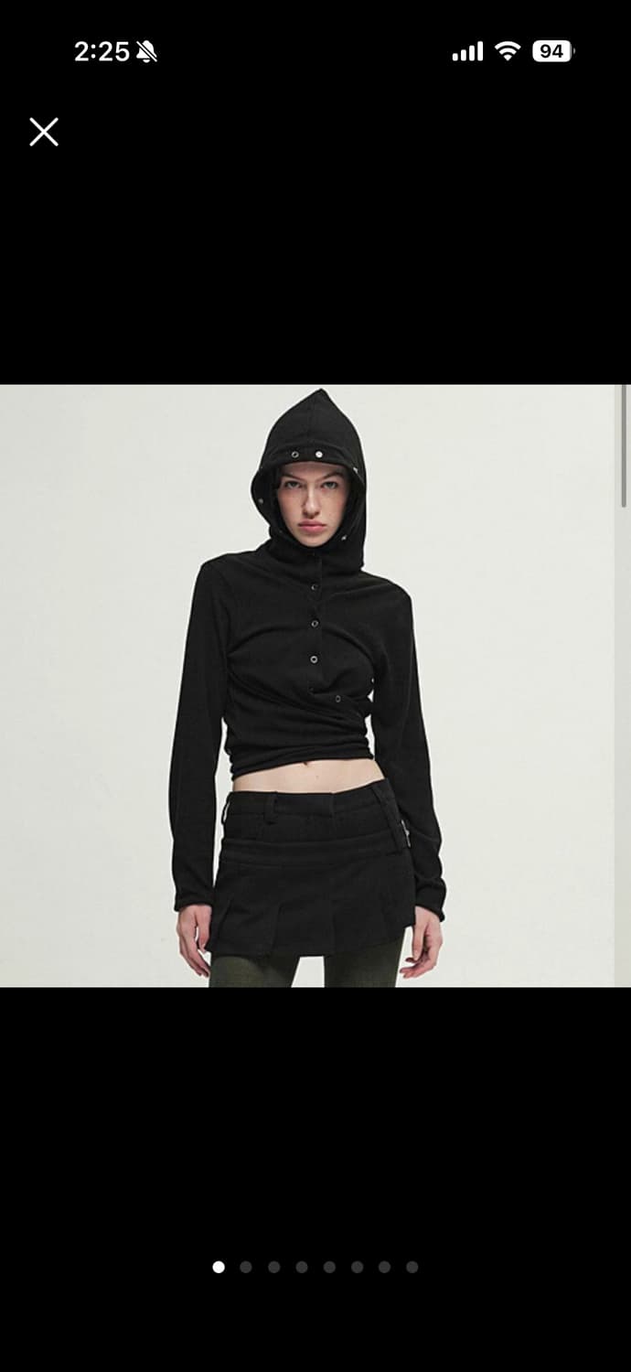 세릭 WRAP HOOD CARDIGAN - BLACK 상품이미지6