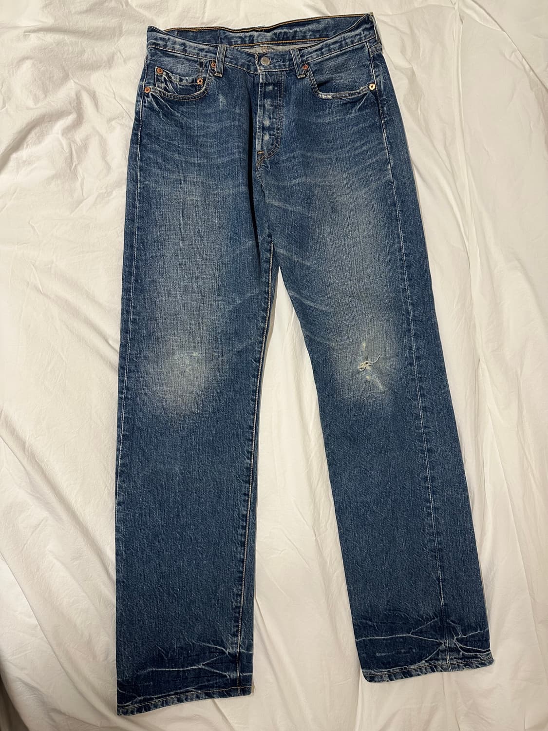 (29 추천) 리바이스 501 워싱 데님 청바지 상품이미지1