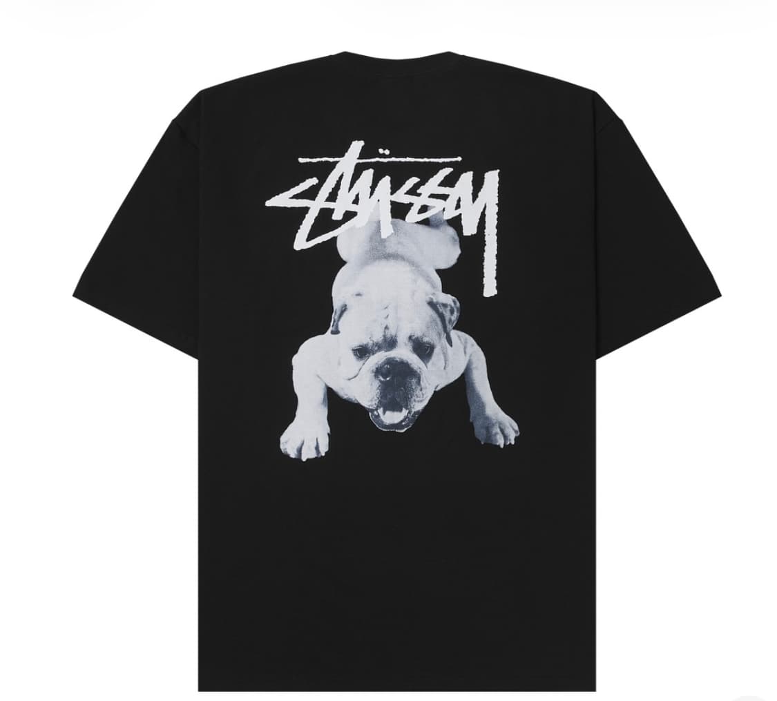 [XXL] 스투시 스탁 도그 티셔츠 블랙 상품이미지1