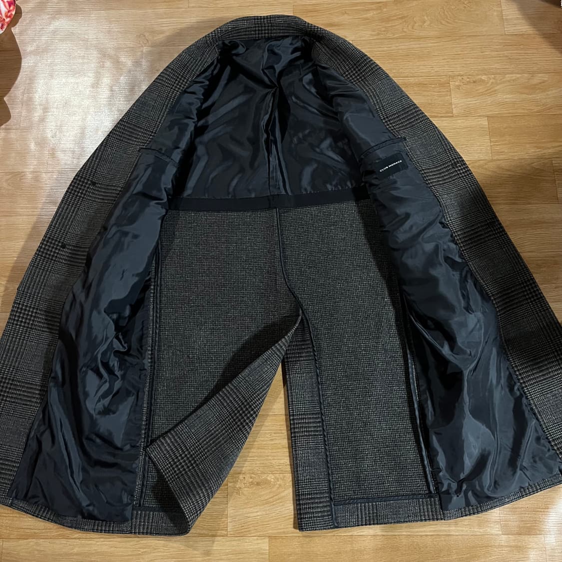 [105] 클럽모나코 글렌체크 캐시미어 코트 상품이미지6