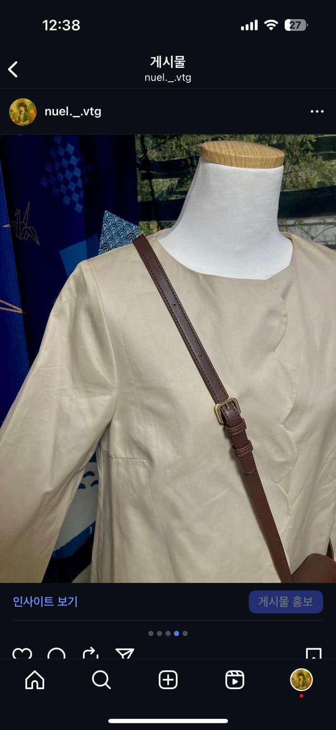 빈티지 트렌치 코트 리본 상품이미지4