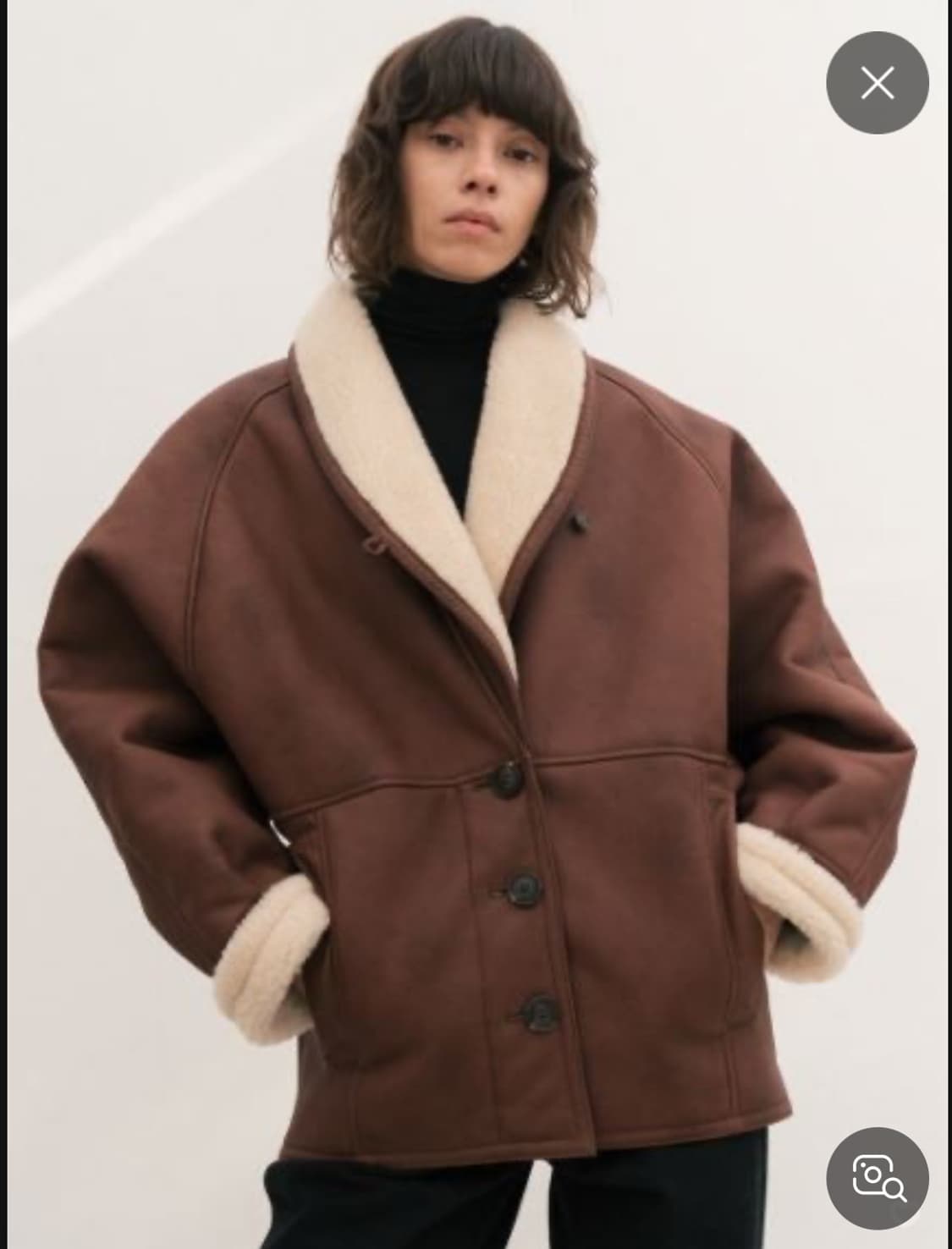 Le 르 / shawl collar shearing jacket 무스탕 상품이미지1