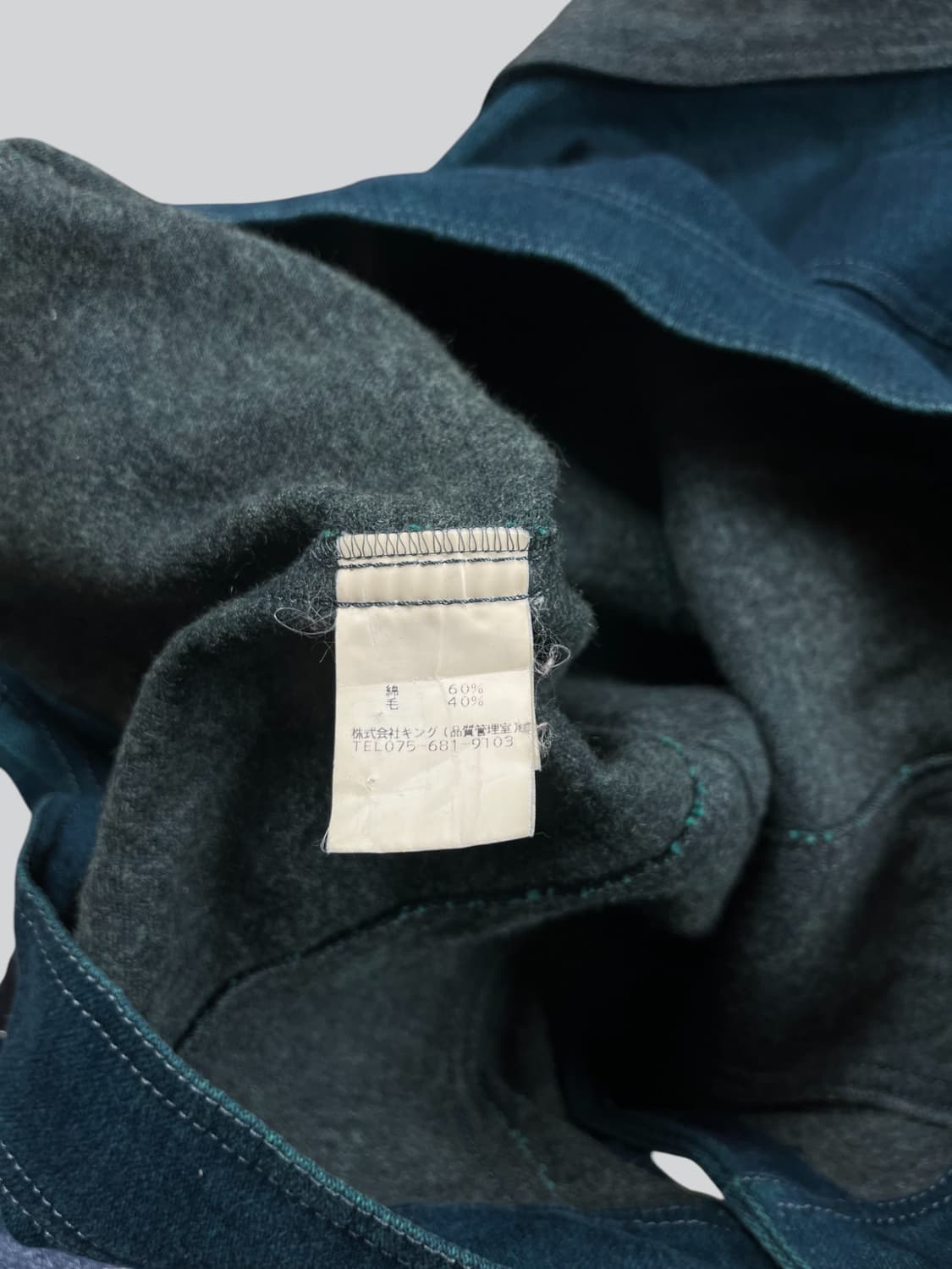 Vintage 블루 워시드 코튼 자켓  상품이미지5