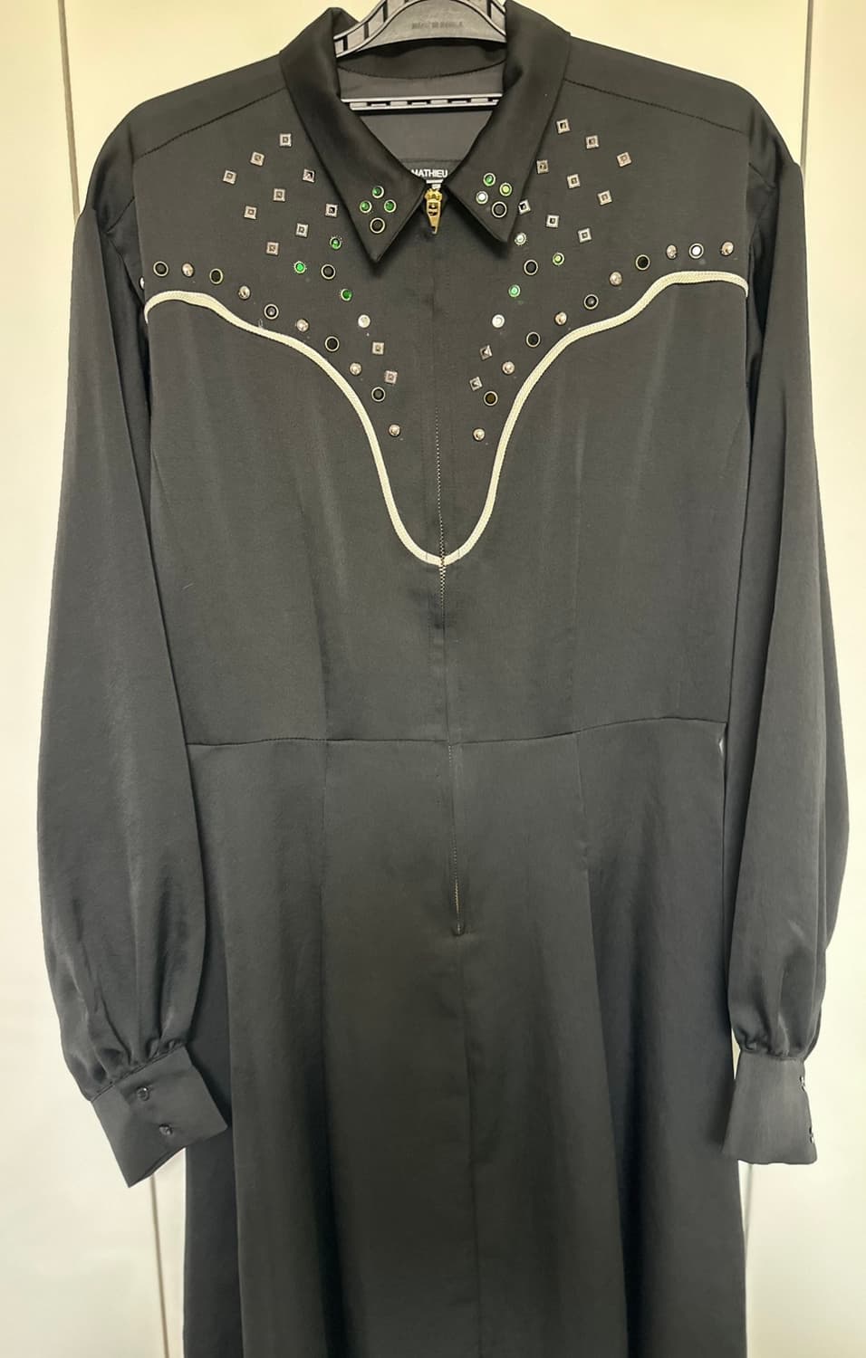 찡실크새틴롱원피스 상품이미지3