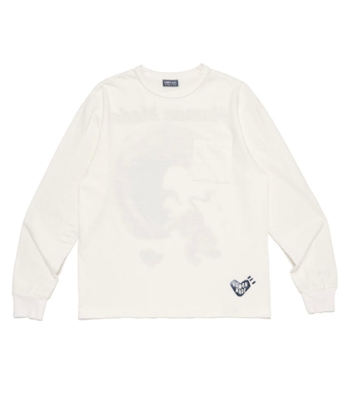 [XXL]휴먼메이드 그래픽 롱슬리브 화이트 상품이미지2