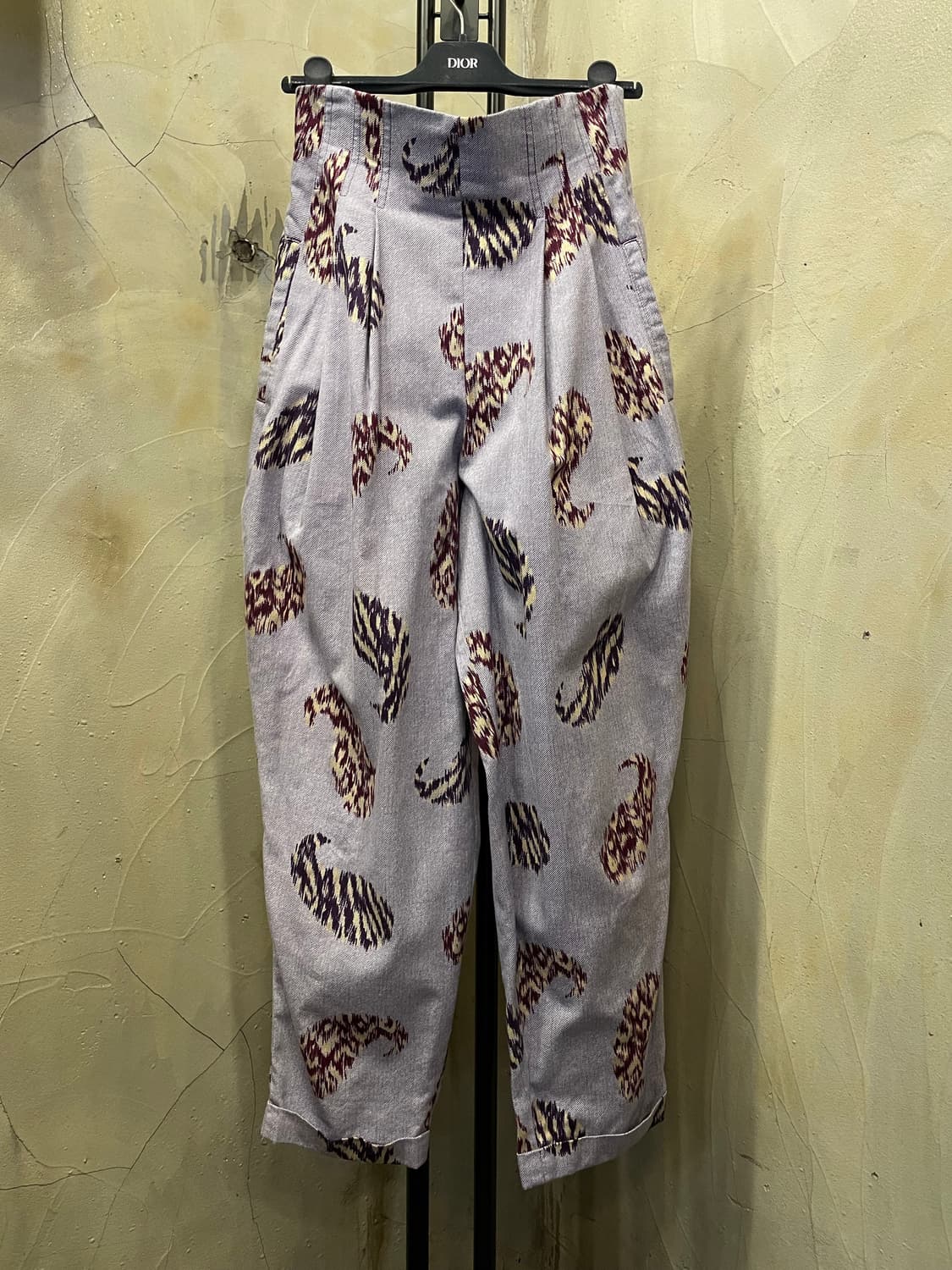 쓰리 턱 빈티지 하이웨이스트 면 바지 66 상품이미지1