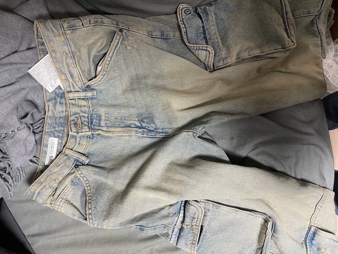 자라 데님 카고팬츠 상품이미지1