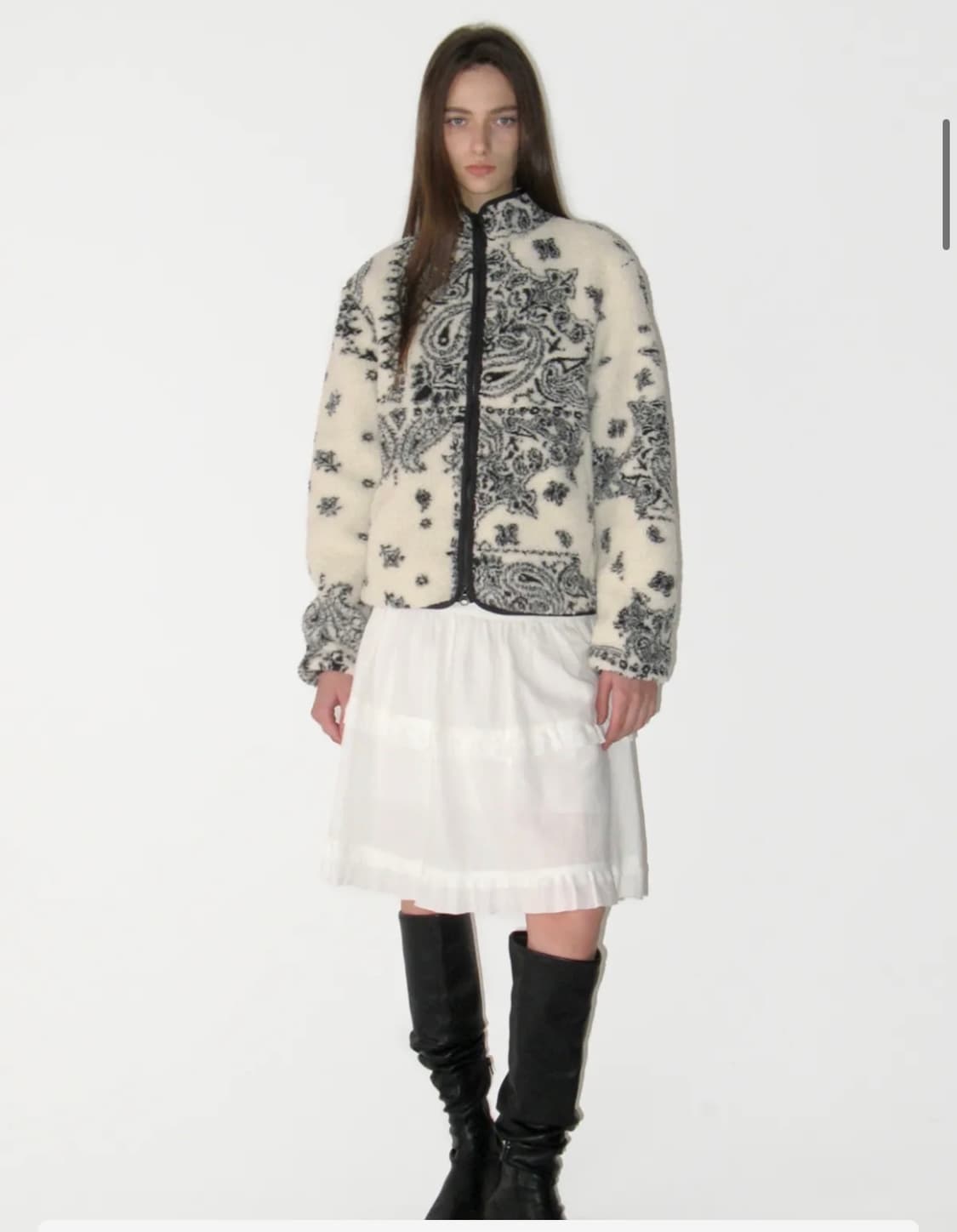 썬번프로젝트 Paisley Fleece Zip-up 플리스 집업 상품이미지3