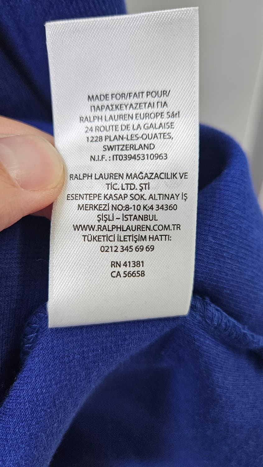 폴로 하프집업 맨투맨 티셔츠 블루(M) 상품이미지7