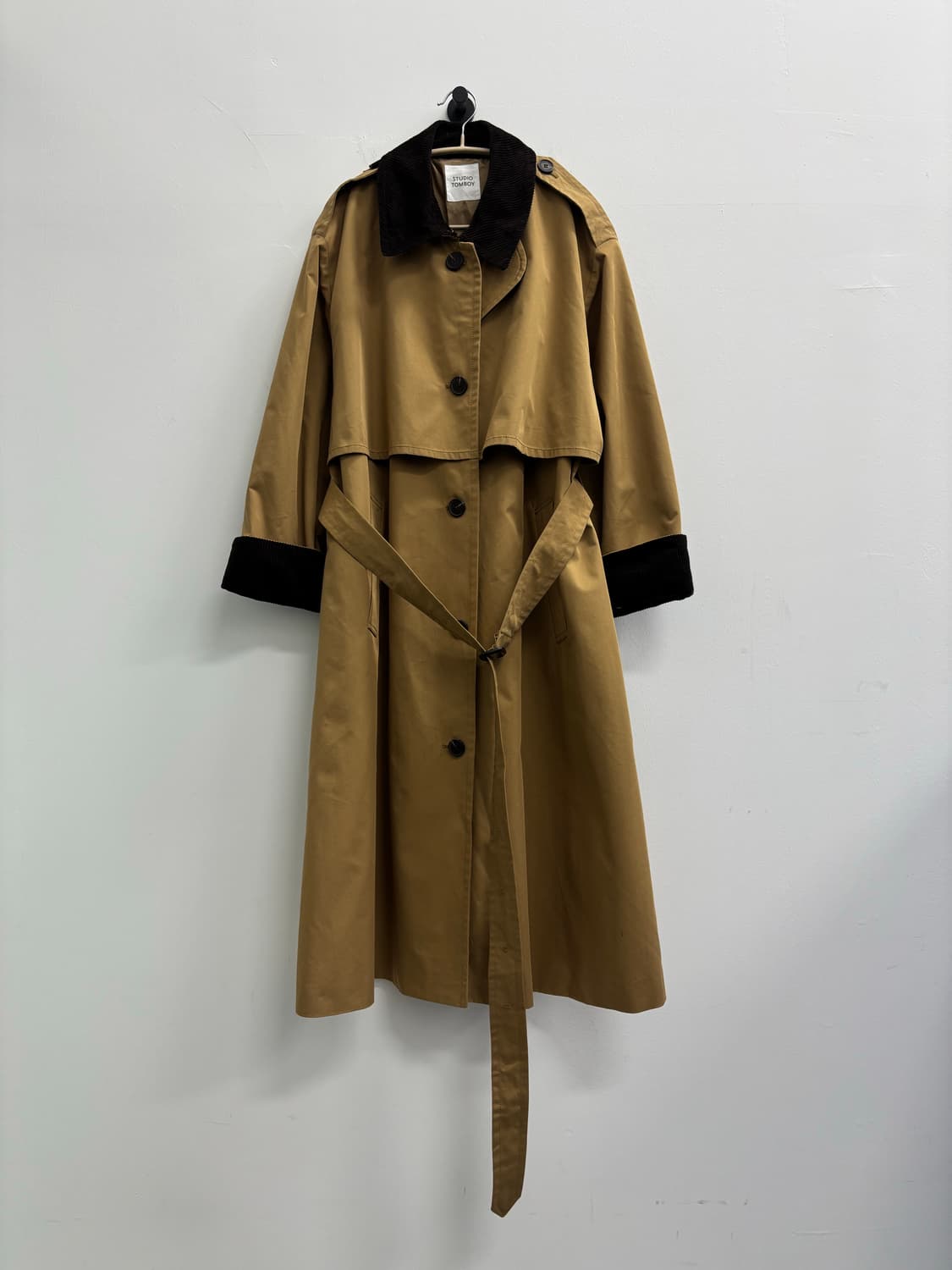 스튜디오 톰보이 코듀로이 배색 트렌치코트 상품이미지1