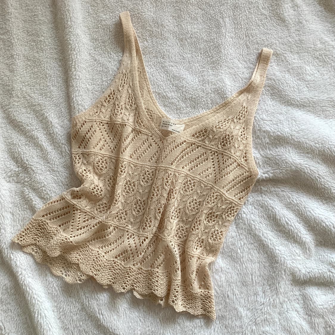 MONOCODE 크로셰 니트 뷔스티에 슬리브리스 상품이미지1