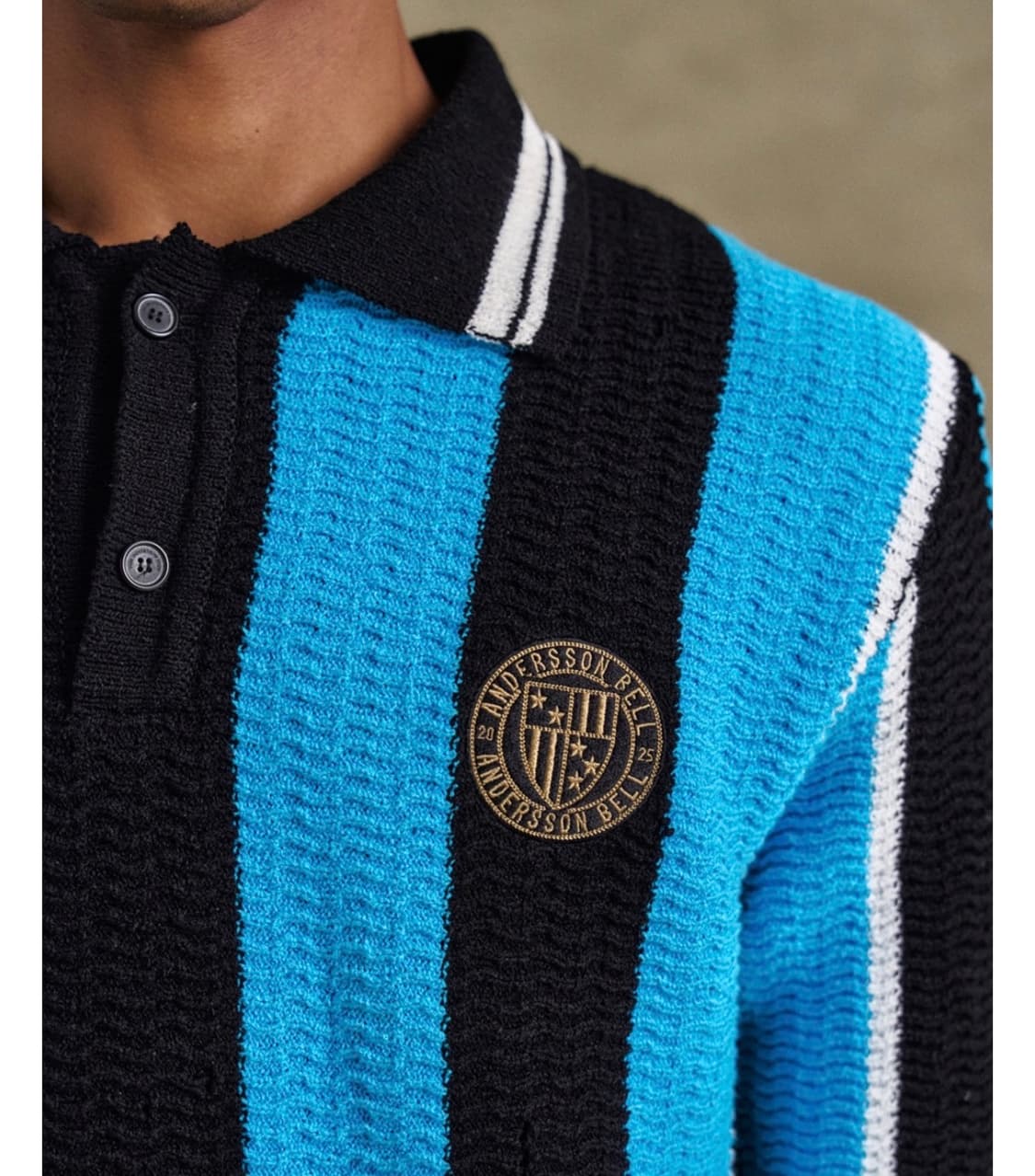 앤더슨벨 스트라이프 사커 폴로 스웨터 상품이미지4