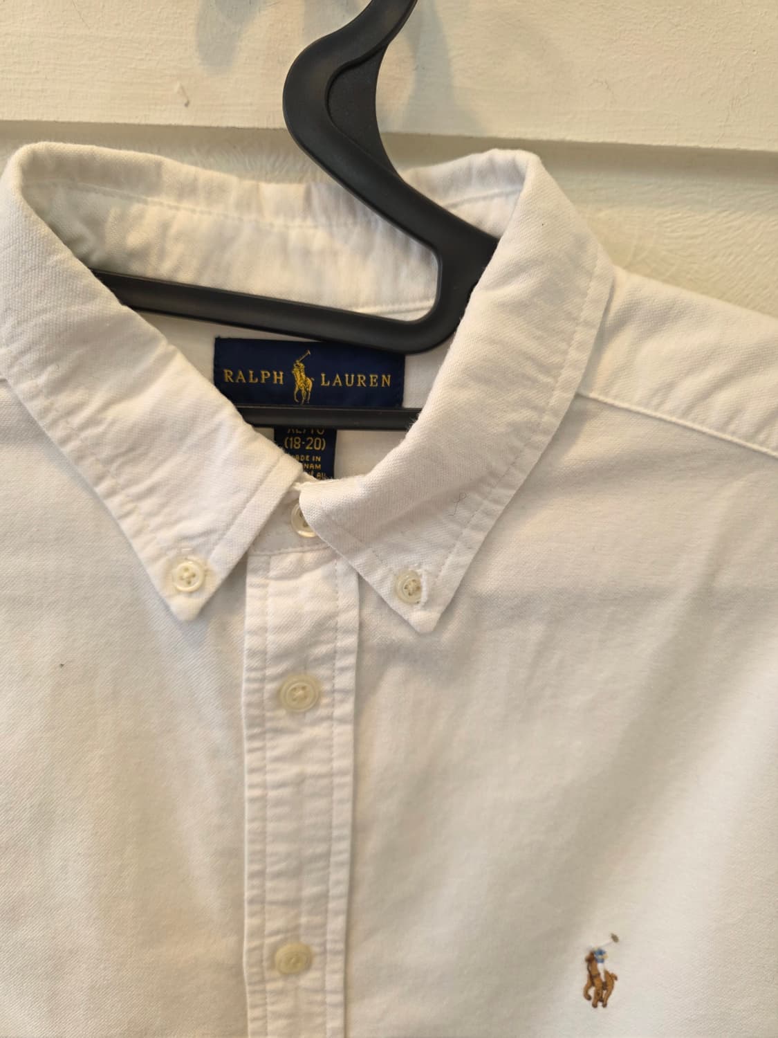 폴로 랄프로렌 화이트 버튼다운 일자셔츠 상품이미지1