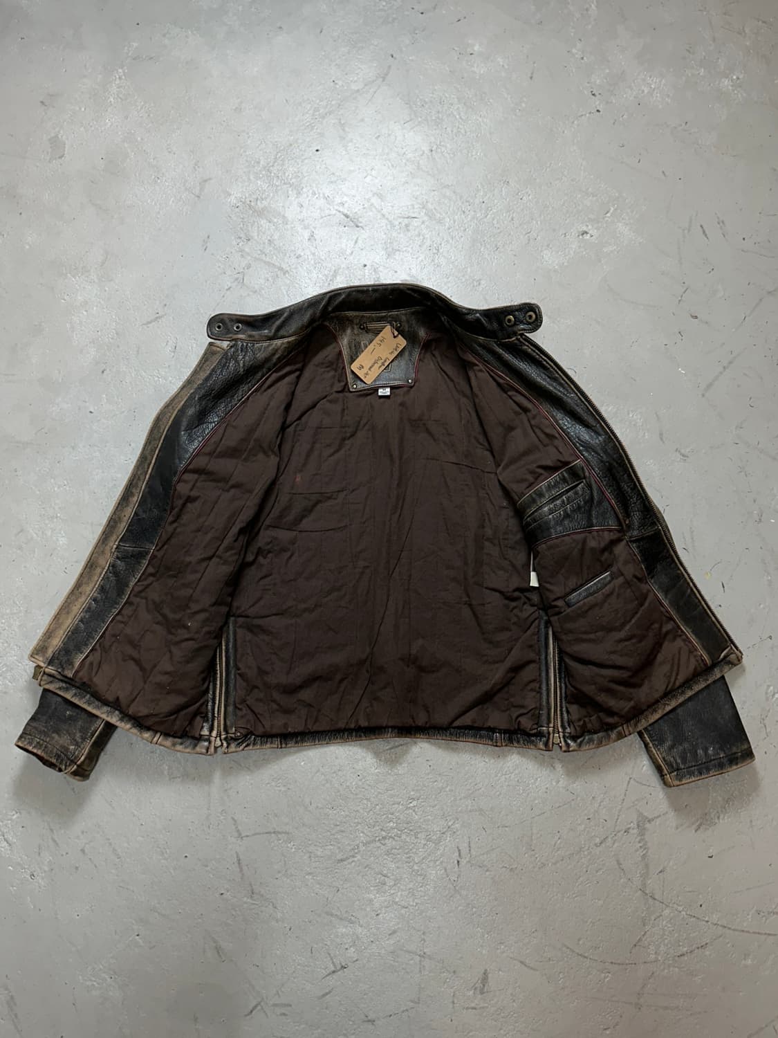 00's 디스 레더 자켓 빈티지 라이더 자켓 상품이미지7