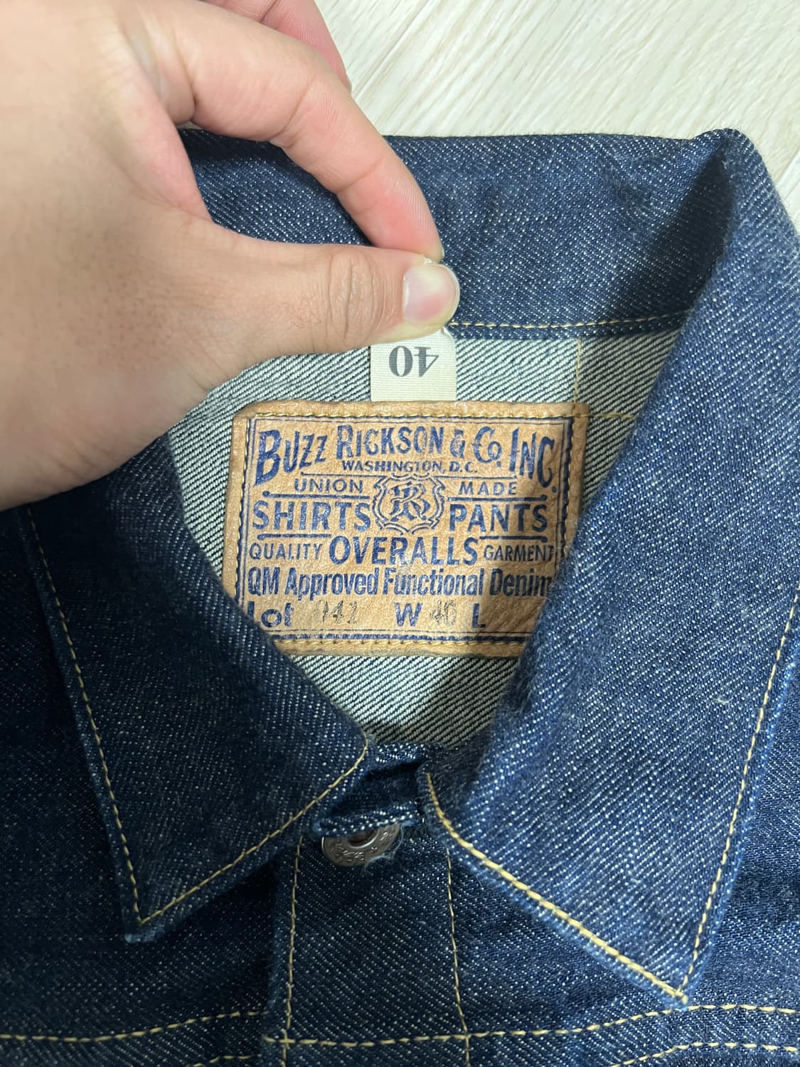 택포28) 버즈릭슨 대전판 1세대 데님자켓 40 상품이미지3