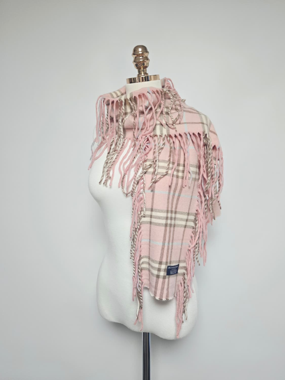 버버리 핑크 희귀템 캐시미어100 머플러 목도리 숄 상품이미지6