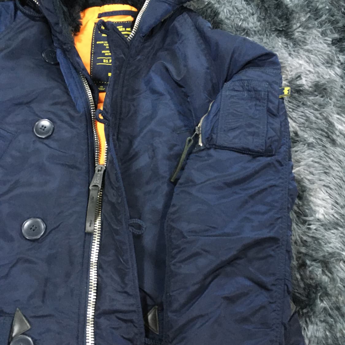 투티/0311 ALPHA INDUSTRIES 오로라 네이비 항공 자켓 상품이미지6