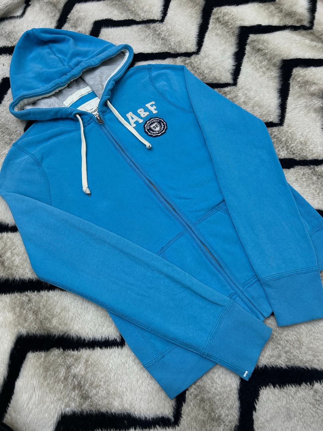 [M]아베크롬비 후드집업/블루/기모 상품이미지2