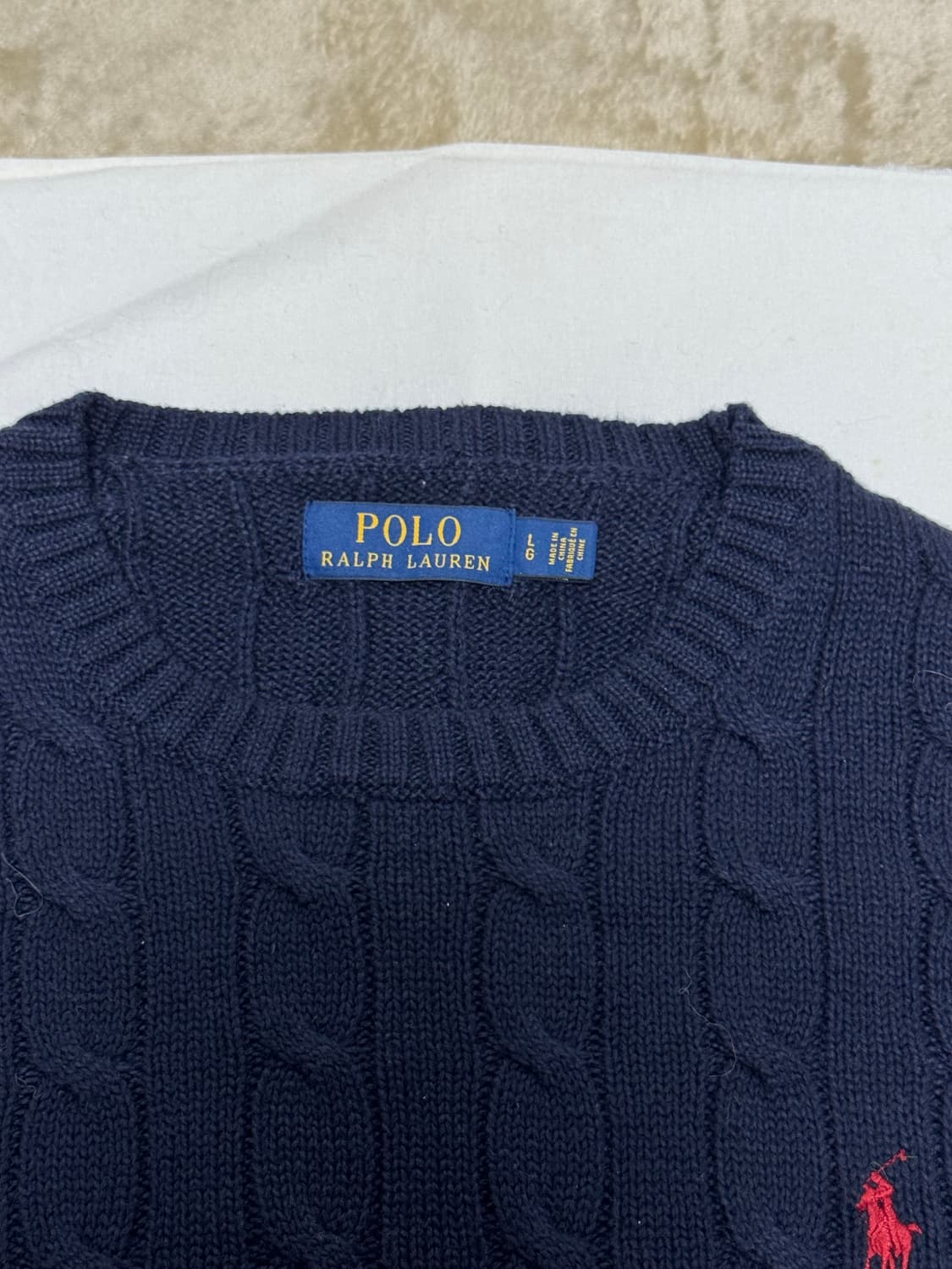 폴로 랄프로렌 / 케이블 니트 (네이비) / L 상품이미지4