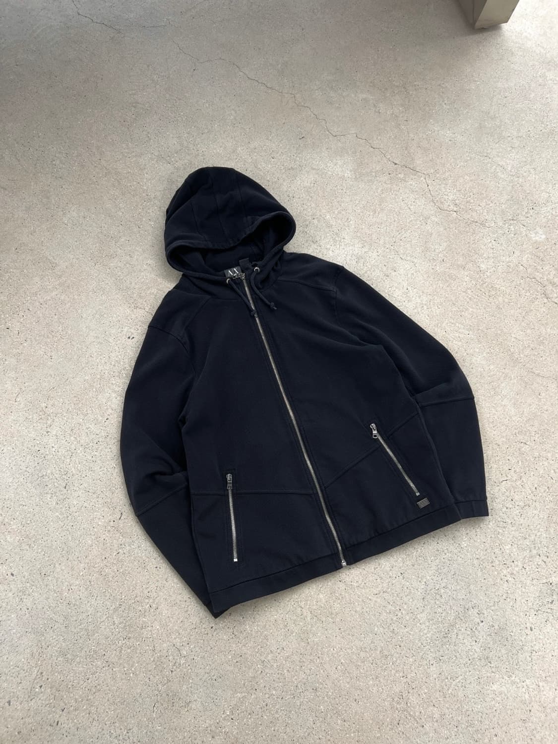 아르마니 익스체인지 메탈로고 코튼 후드집업 상품이미지3