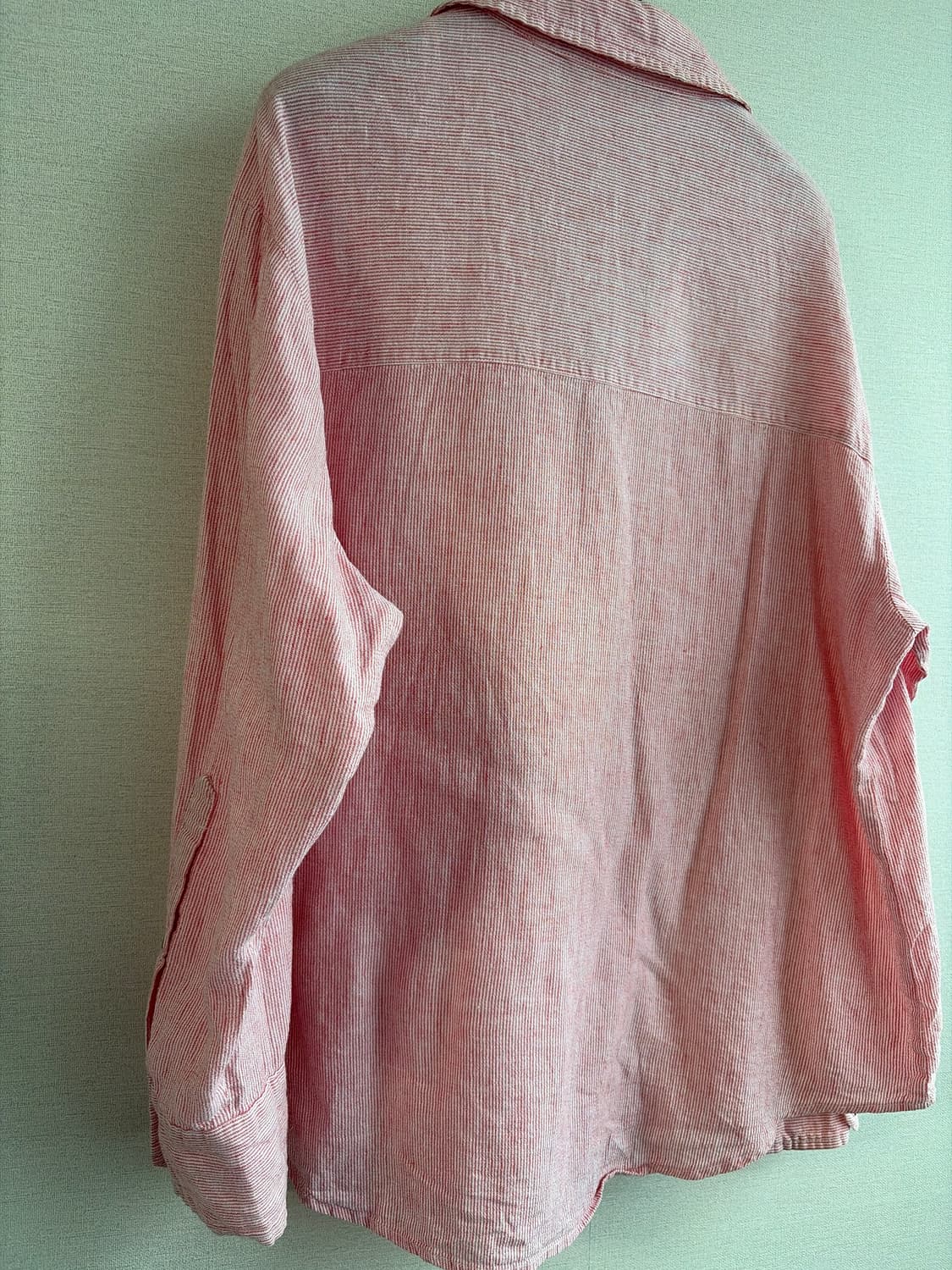 ZARA 린넨 스트라이프 셔츠 EUR M 상품이미지5