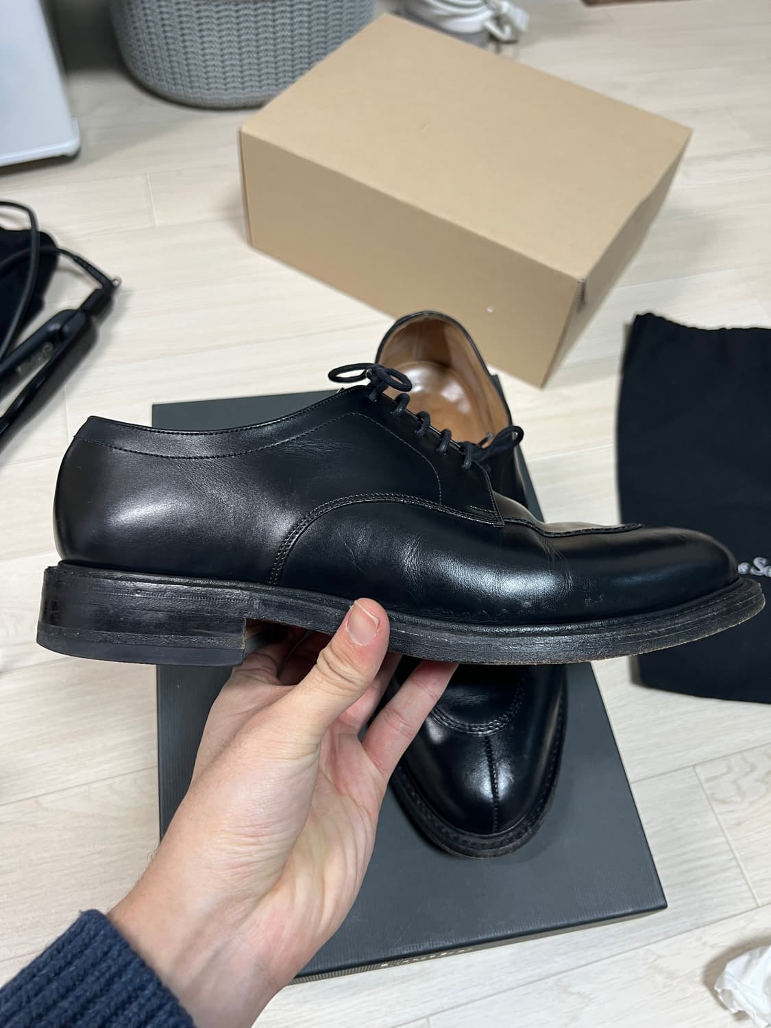 택포10)Loake 로크 웨스트민스터 y팁 더비 uk7.5 265~270 상품이미지2