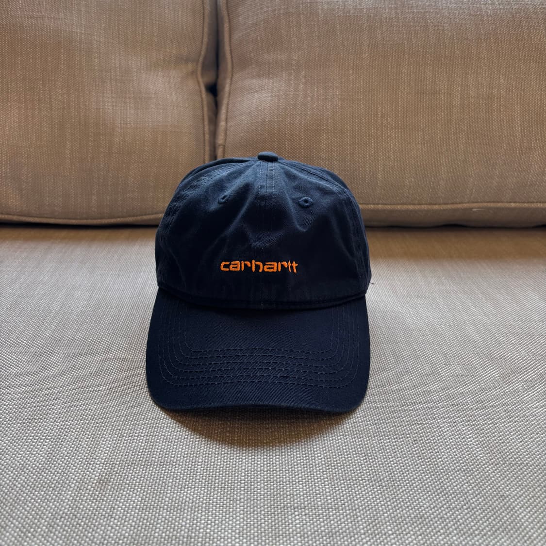 칼하트 WIP 매디슨 로고 캡 (네이비/오렌지 자수) 상품이미지2