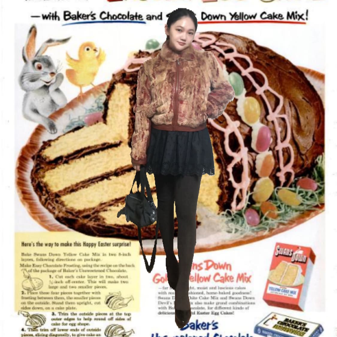 Vintage ❦ Our happy times leather fur jk 상품이미지8