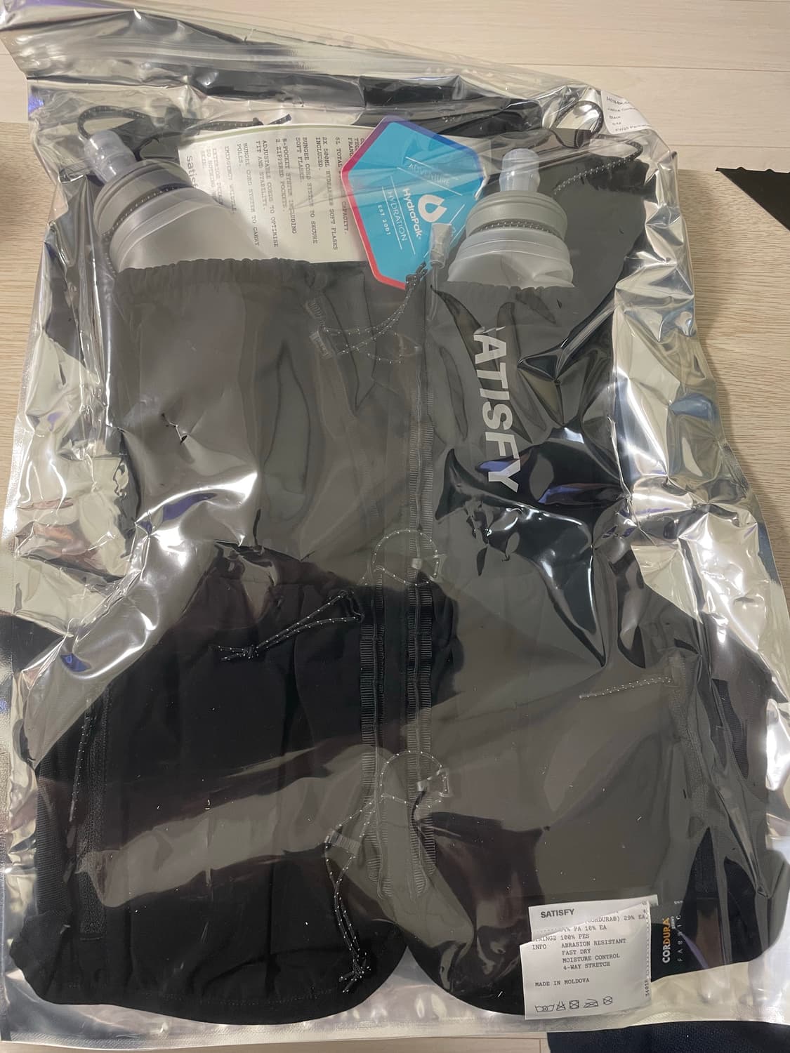 새티스파디 저스티스 코듀라 5L 하이드레이션 베스트 S-M 사이즈 블랙 상품이미지2